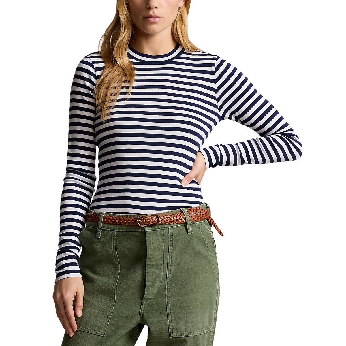 Polo Ralph Lauren Striped Ribbed Long-Sleeve Tee